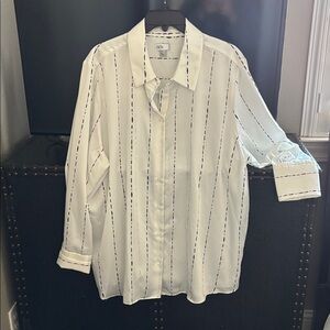 Women’s White Striped Shirt